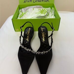 Sam Edelman Elegant Black Heels with Sparkling Accents